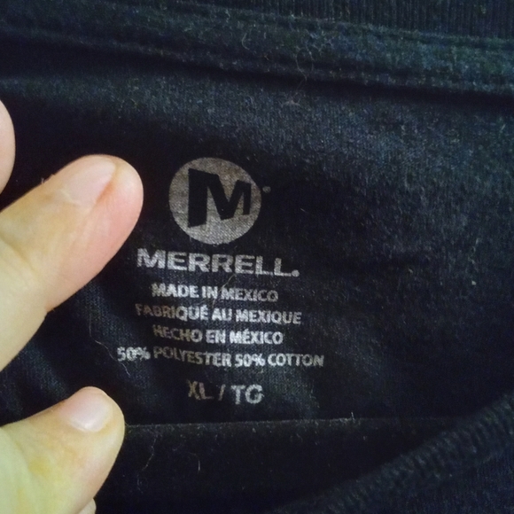 Mens XL Merrell Black 'Hike On' Graphic Tee - Picture 2 of 3